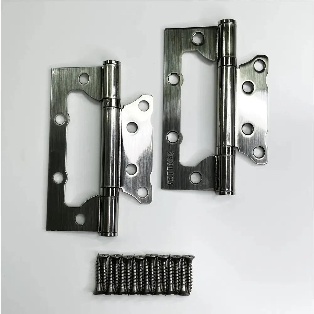 Фото 3 Ручка дверная на розетке Vettore R07.1313 SN/CP + защелка C-03BKevlar NI+ петли FLUSH100x63 сатин/хром Фото 3 Ручка дверная на розетке Vettore R07.1313 SN/CP + защелка C-03BKevlar NI+ петли FLUSH100x63 сатин/хром