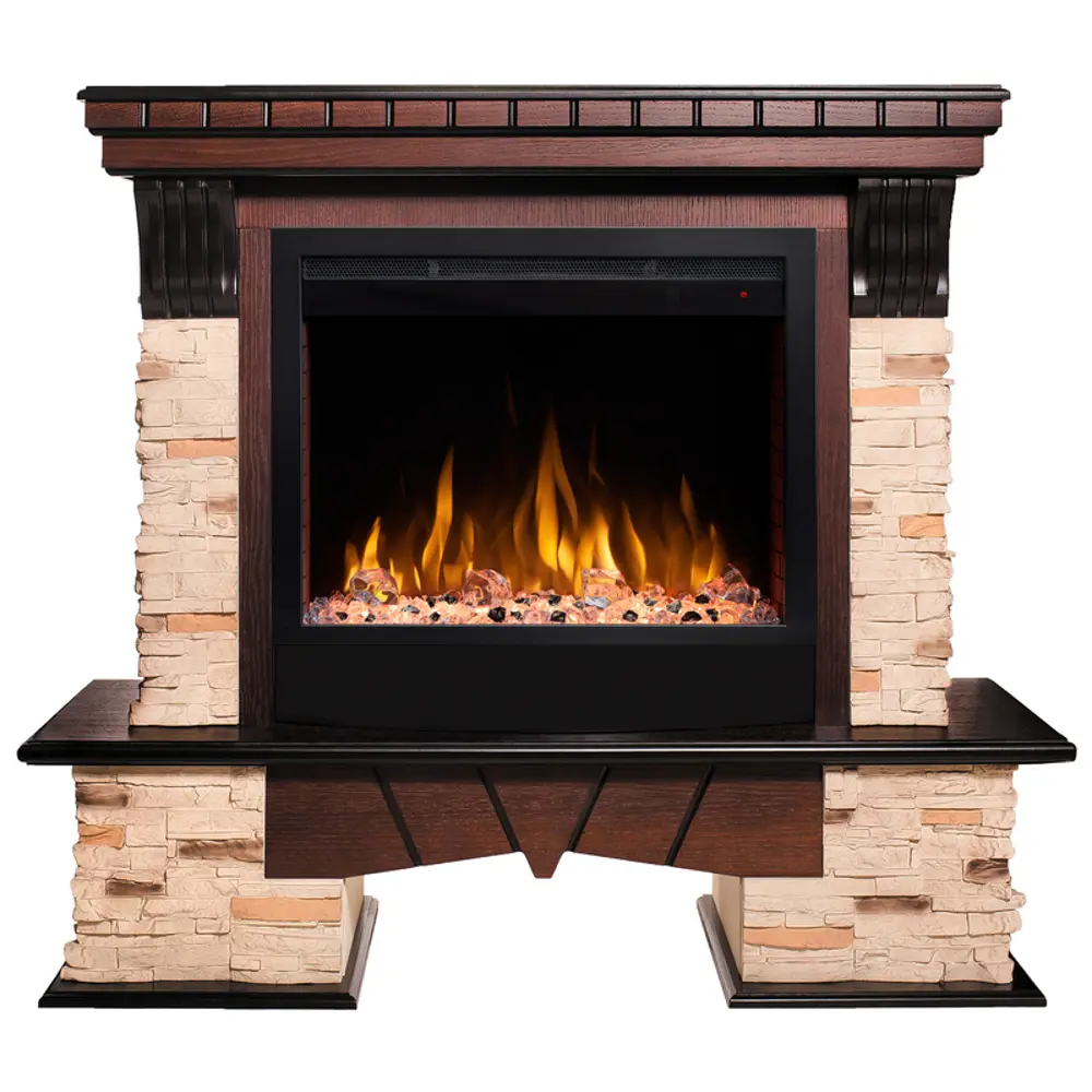 Фото Каминокомплект Realflame Rockland FS25/25'5 AO с очагом Saphir 25.5 750Вт античный дуб Фото Каминокомплект Realflame Rockland FS25/25'5 AO с очагом Saphir 25.5 750Вт античный дуб