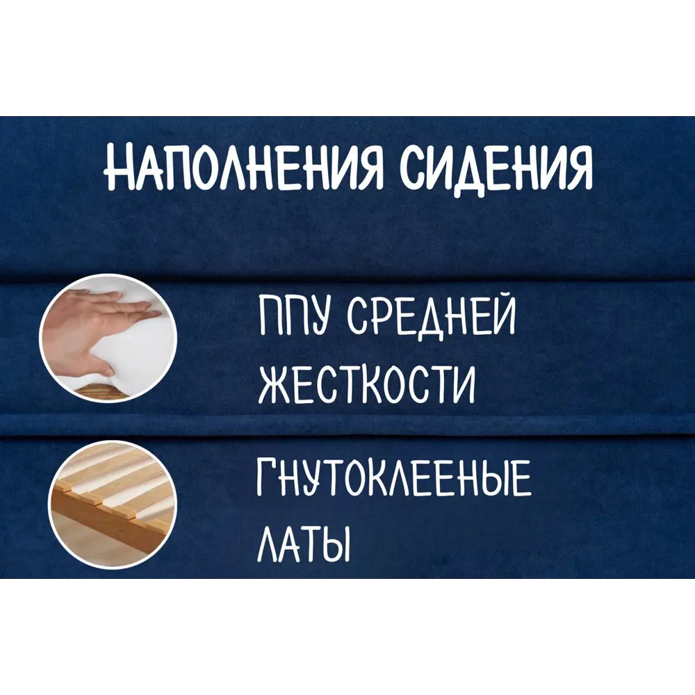 Фото 6 Диван Эфетто Куба 135x58x77 см текстиль цвет темно-синий Фото 6 Диван Эфетто Куба 135x58x77 см текстиль цвет темно-синий