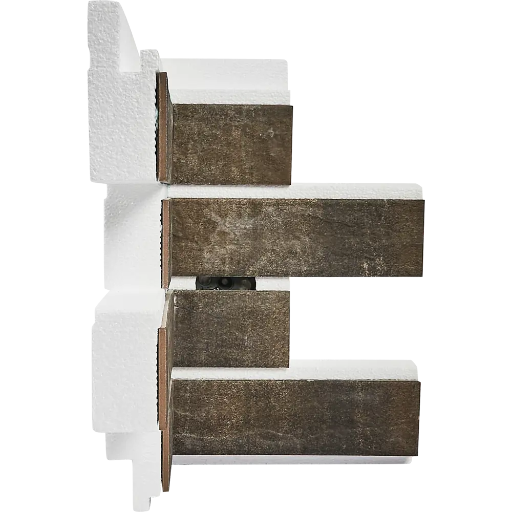 Фото Угловой элемент термопанели Мосстрой-31 Brick stone 310x410x50мм 0.14м² цвет коричневый Фото Угловой элемент термопанели Мосстрой-31 Brick stone 310x410x50мм 0.14м² цвет коричневый