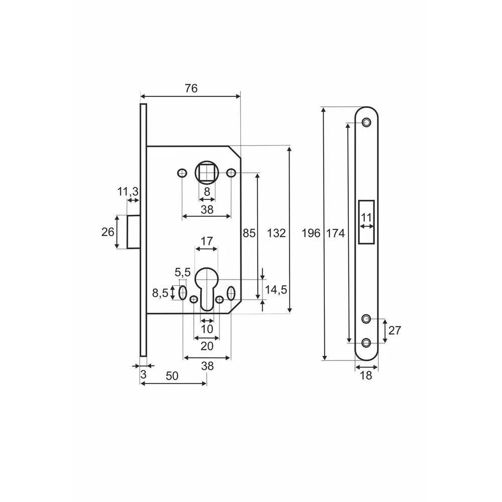 Фото 8 Ручка дверная VETTORE R06.148 MBP + замок WC 410c-s Magnet + ET 2101 + цилиндр ZN m60 (30Tх30) цвет черный матовый Фото 8 Ручка дверная VETTORE R06.148 MBP + замок WC 410c-s Magnet + ET 2101 + цилиндр ZN m60 (30Tх30) цвет черный матовый