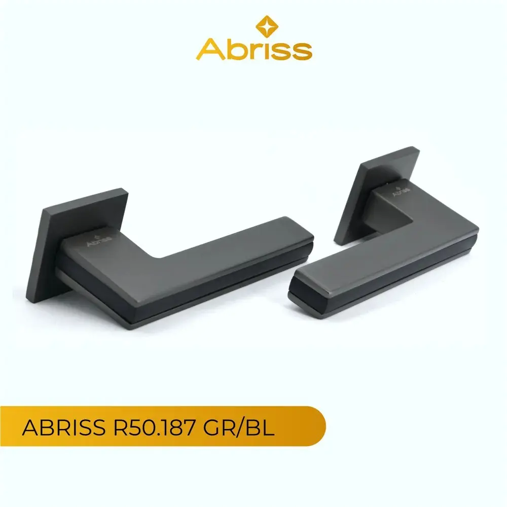 Фото 4 Ручка цинковая на раздельном тонком основании Abriss R50.187 GR/BL Графит Фото 4 Ручка цинковая на раздельном тонком основании Abriss R50.187 GR/BL Графит
