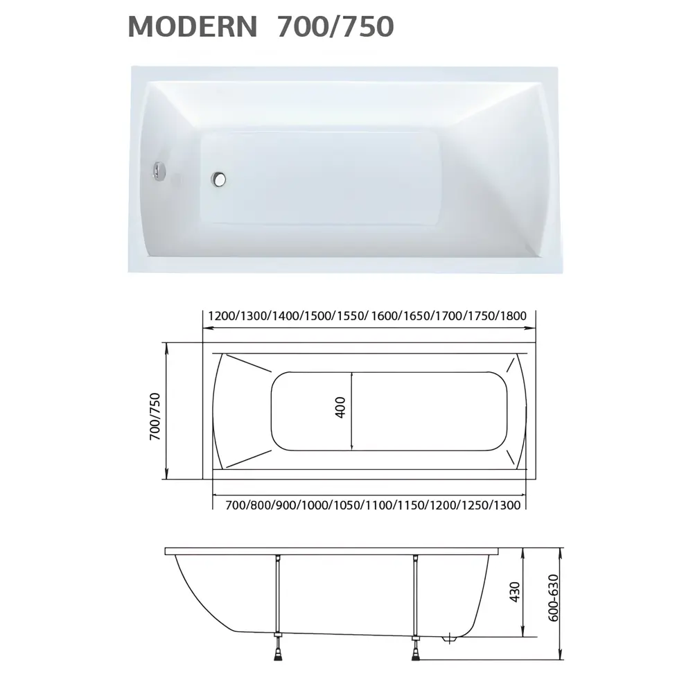 Фото 6 Прямоугольная ванна 1marka Modern 01мод1570кс1 акрил 150x70см Фото 6 Прямоугольная ванна 1marka Modern 01мод1570кс1 акрил 150x70см