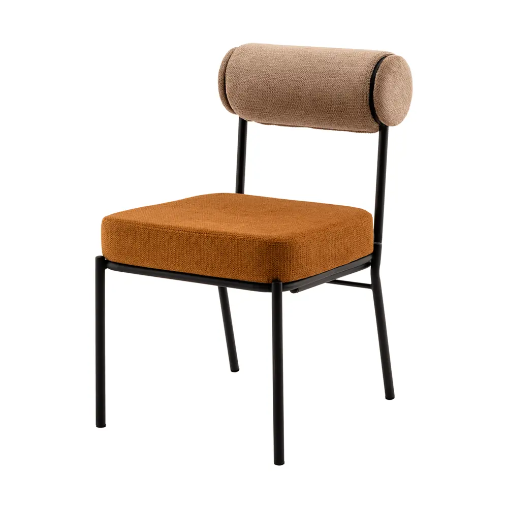 Фото 4 Стул Stool group Ponpoun 50x83x66 см шенилл цвет бежвый/терракотовый Фото 4 Стул Stool group Ponpoun 50x83x66 см шенилл цвет бежвый/терракотовый