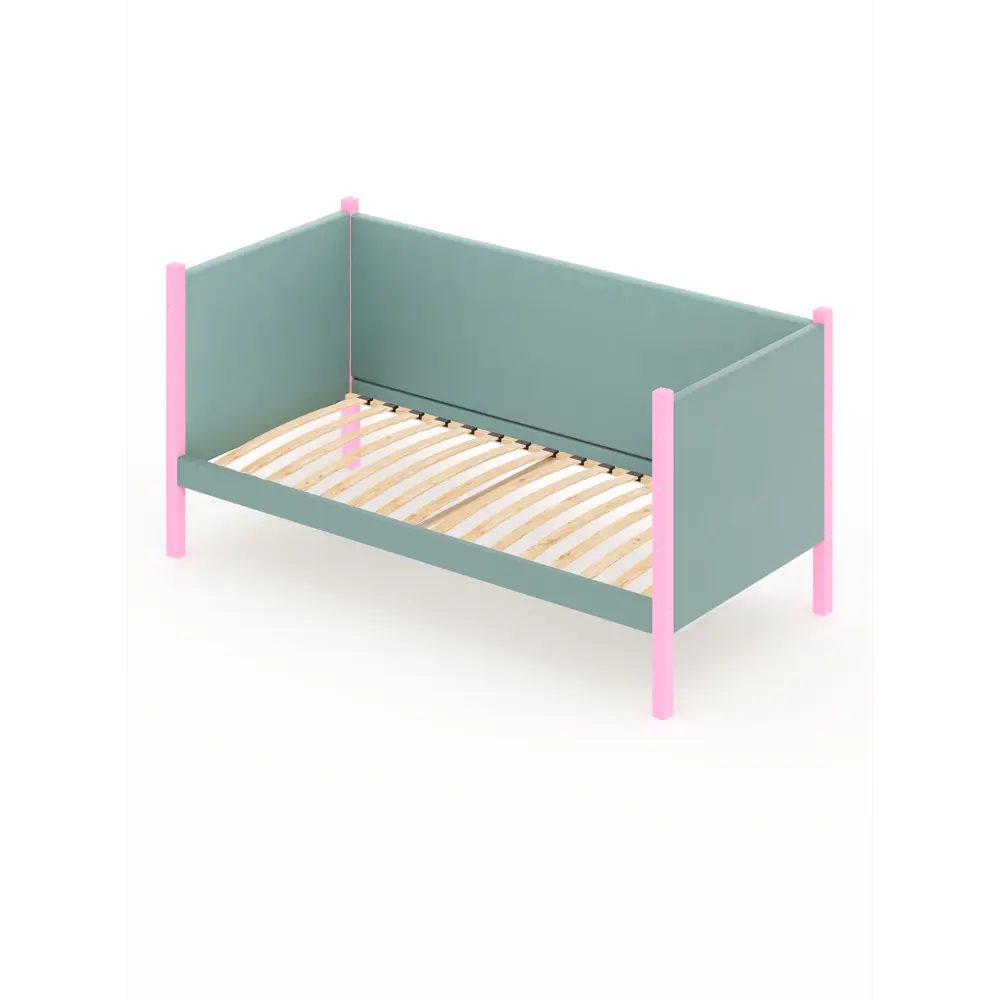 Фото 2 Кровать Solarius Тахта орто основание 90 x 101 x 180 см дерево цвет тиффани;розовый Фото 2 Кровать Solarius Тахта орто основание 90 x 101 x 180 см дерево цвет тиффани;розовый