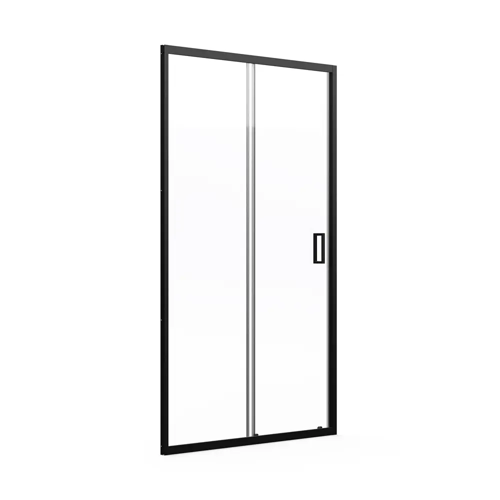 Фото 3 Душевая дверь Domani-spa DS04DCb100L0Cl00.Gt-Black 100см эффект стекла прозрачное закаленное стекло раздвижной Фото 3 Душевая дверь Domani-spa DS04DCb100L0Cl00.Gt-Black 100см эффект стекла прозрачное закаленное стекло раздвижной