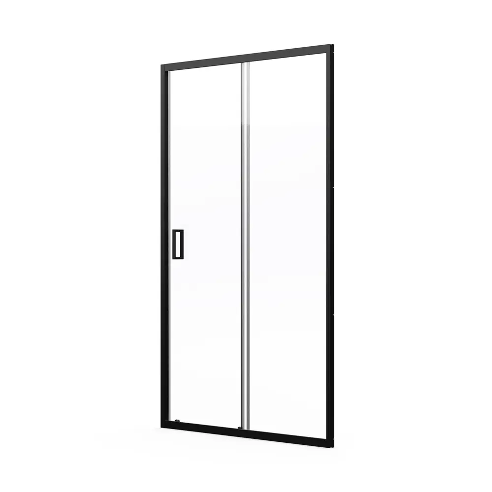 Фото 4 Душевая дверь Domani-spa DS04DCb100L0Cl00.Gt-Black 100см эффект стекла прозрачное закаленное стекло раздвижной Фото 4 Душевая дверь Domani-spa DS04DCb100L0Cl00.Gt-Black 100см эффект стекла прозрачное закаленное стекло раздвижной