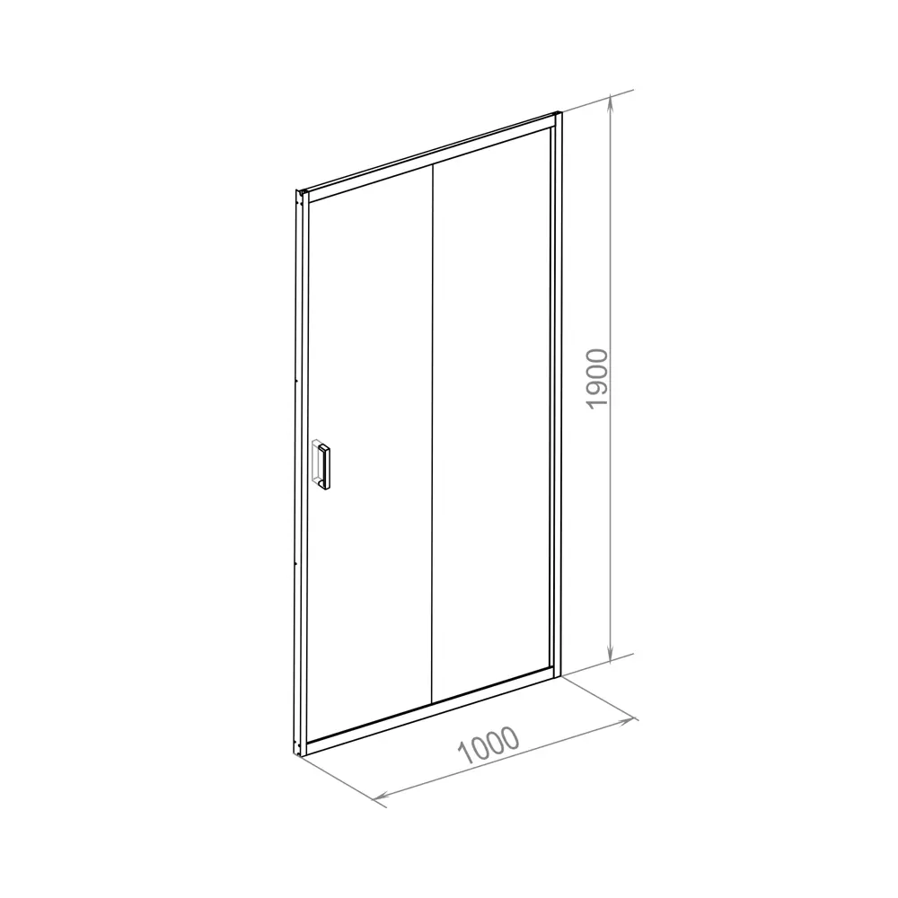 Фото 11 Душевая дверь Domani-spa DS04DCb100L0Cl00.Gt-Black 100см эффект стекла прозрачное закаленное стекло раздвижной Фото 11 Душевая дверь Domani-spa DS04DCb100L0Cl00.Gt-Black 100см эффект стекла прозрачное закаленное стекло раздвижной