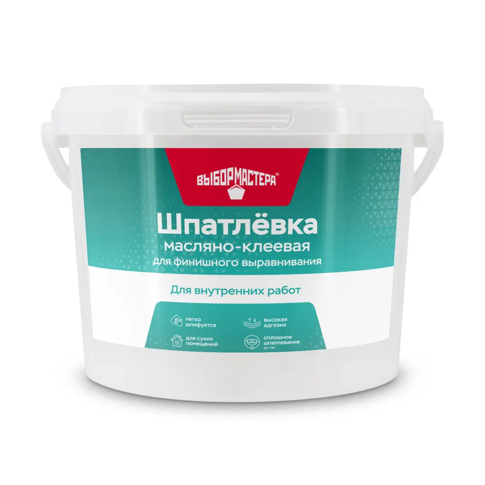 Фото Шпаклевка масляно-клеевая Выбор мастера 3 кг Фото Шпаклевка масляно-клеевая Выбор мастера 3 кг