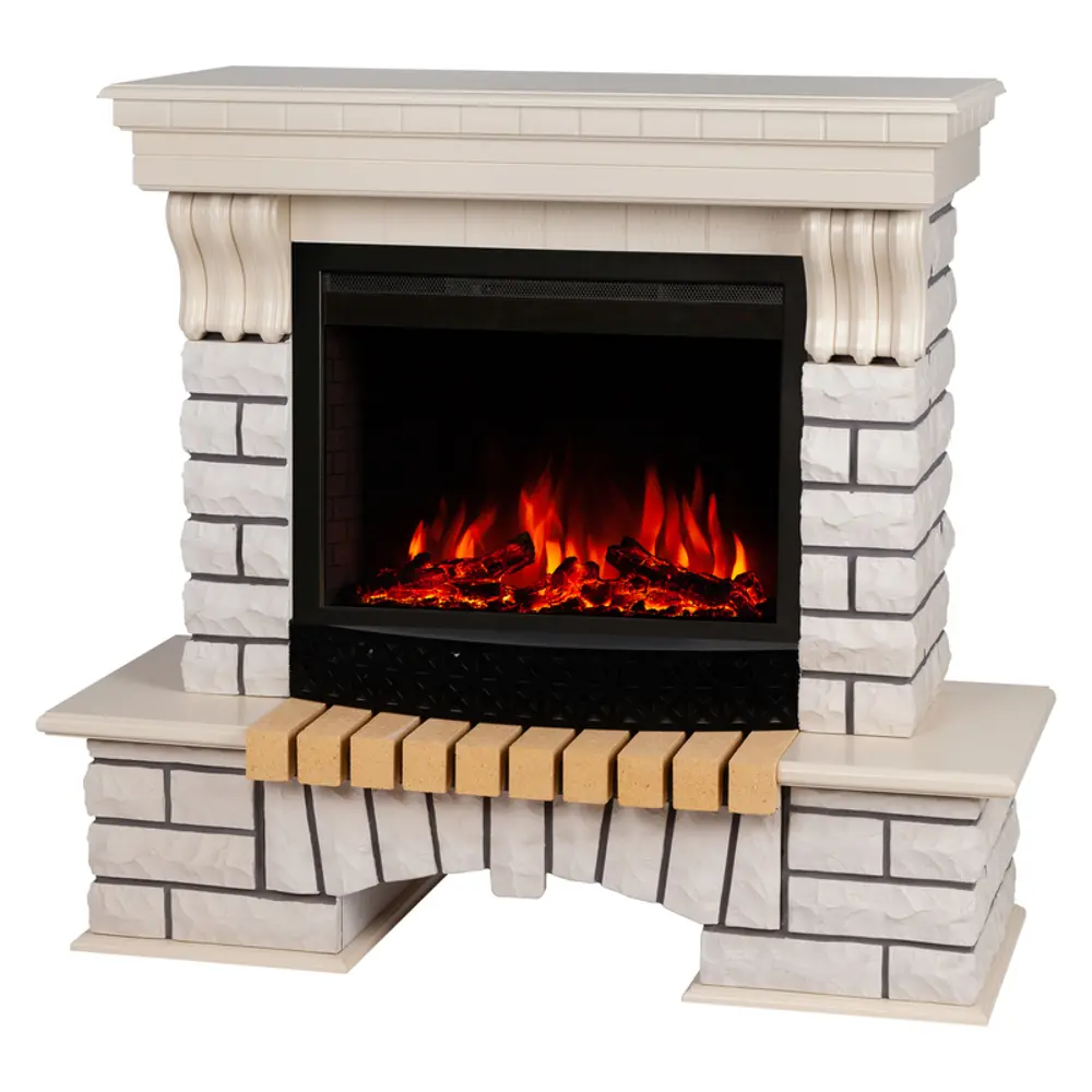 Фото 4 Каминокомплект Realflame CouNTry FS25/25'5 WT с очагом Saphir 25.5 750Вт белый дуб