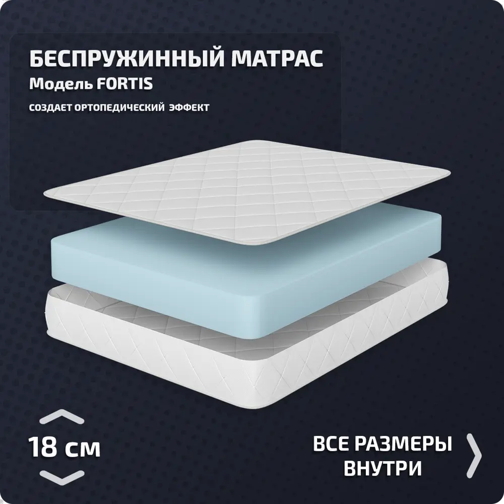 Фото Матрас Piterson Fortis 160x190x18 см беспружинный 2-спальный