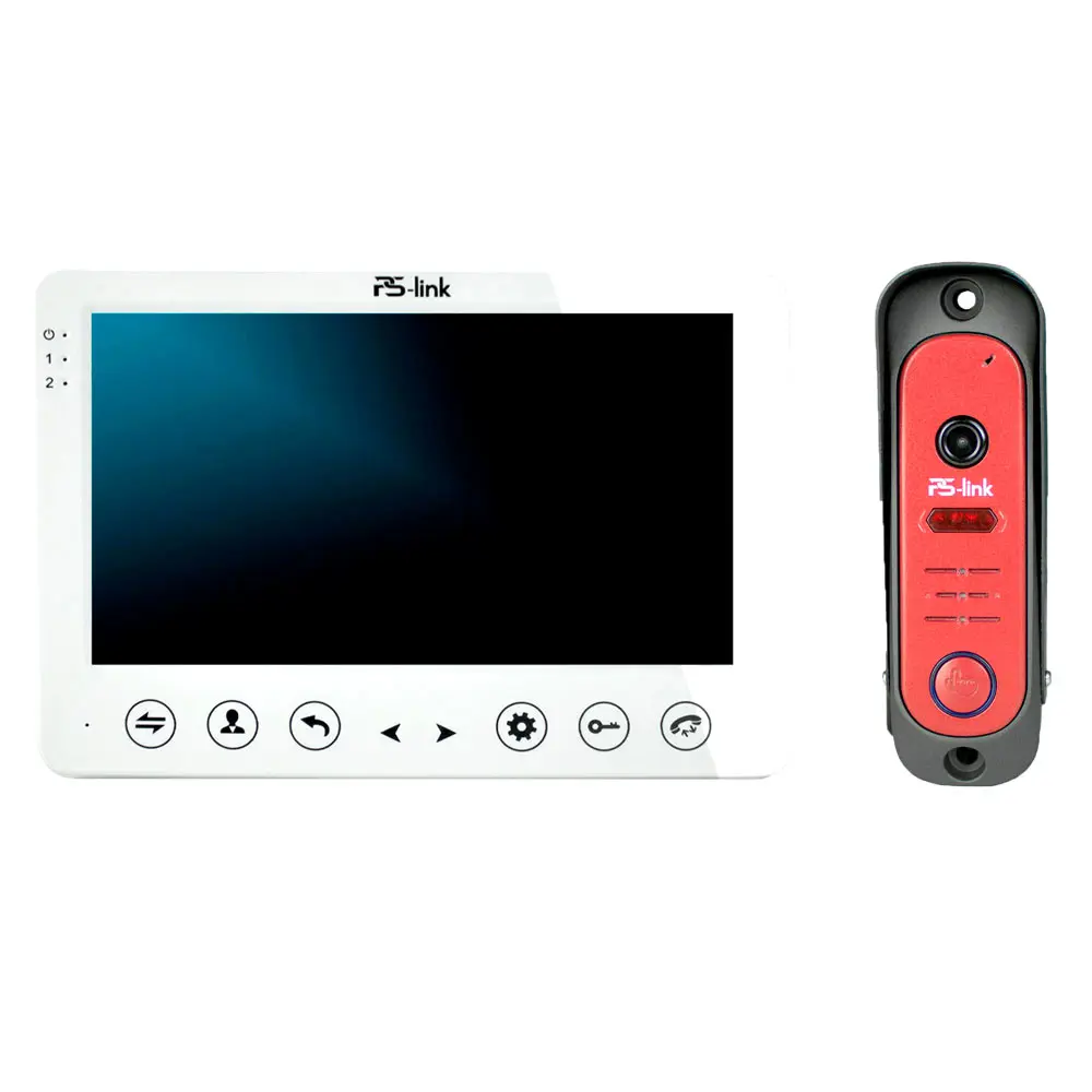 Фото Комплект видеодомофона Ps-link KIT-715DP-206CR-R 7" с вызывной панелью цвет белый Фото Комплект видеодомофона Ps-link KIT-715DP-206CR-R 7" с вызывной панелью цвет белый