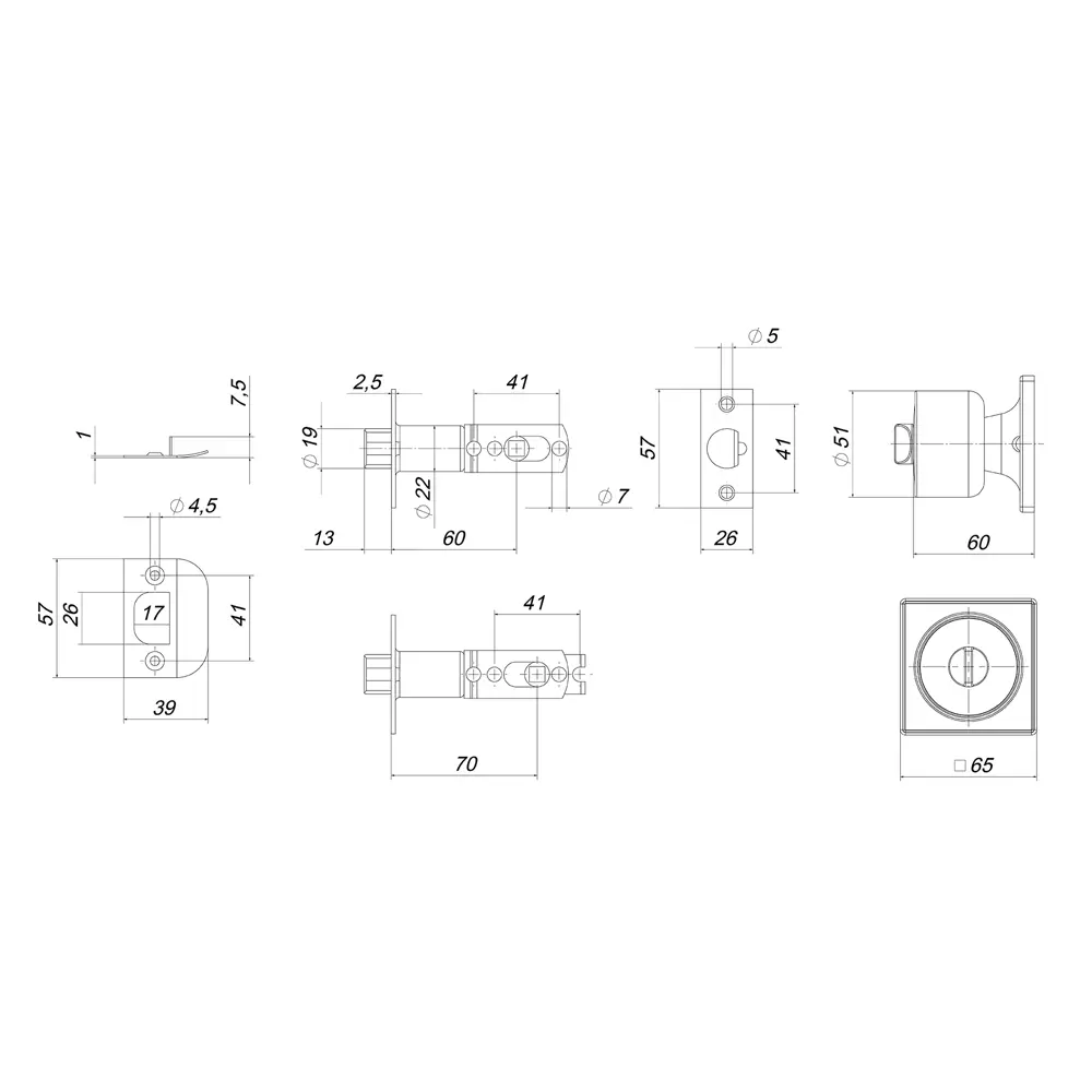 Фото 3 Ручка защелка Punto DK772/BL BL-BK (фик.) черный Фото 3 Ручка защелка Punto DK772/BL BL-BK (фик.) черный