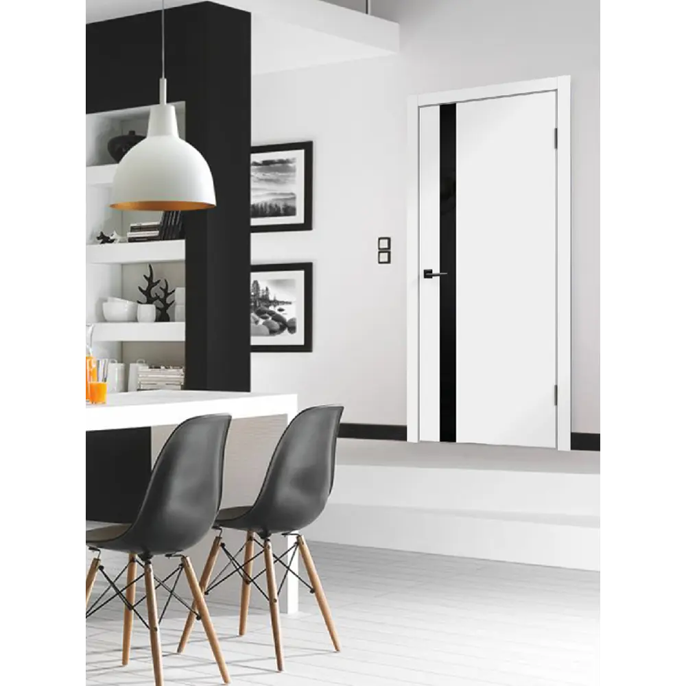 Фото 2 Дверь межкомнатная Velldoris Flat Z1 остеклённая 70х200см ПВХ цвет белый без замка и петель Фото 2 Дверь межкомнатная Velldoris Flat Z1 остеклённая 70х200см ПВХ цвет белый без замка и петель