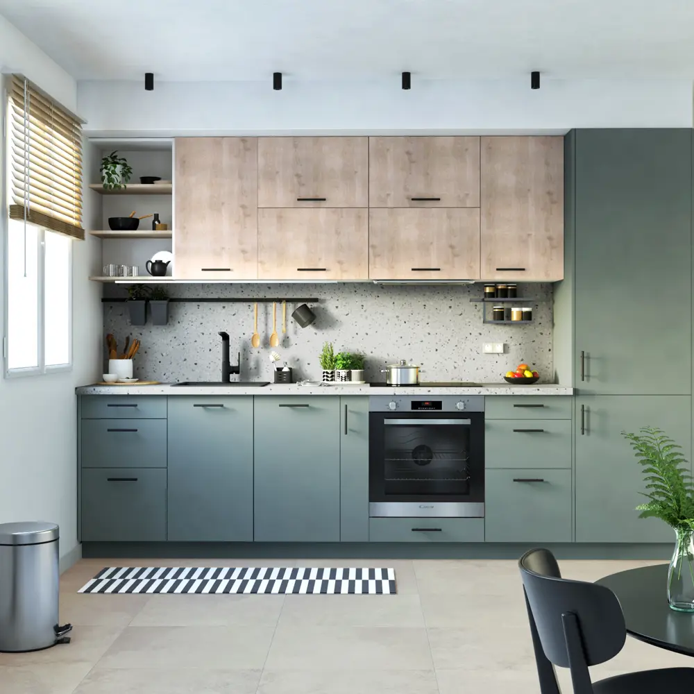 Фото 10 Фальшпанель для кухонного шкафа София 10x102 см KONSENSA ДСП цвет зеленый Фото 10 Фальшпанель для кухонного шкафа София 10x102 см KONSENSA ДСП цвет зеленый