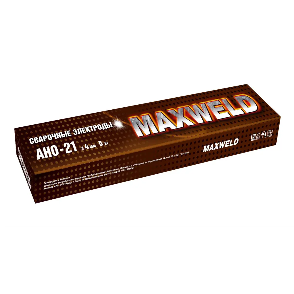 Фото Электрод сварочный АНО-21 Maxweld 4 мм 5 кг