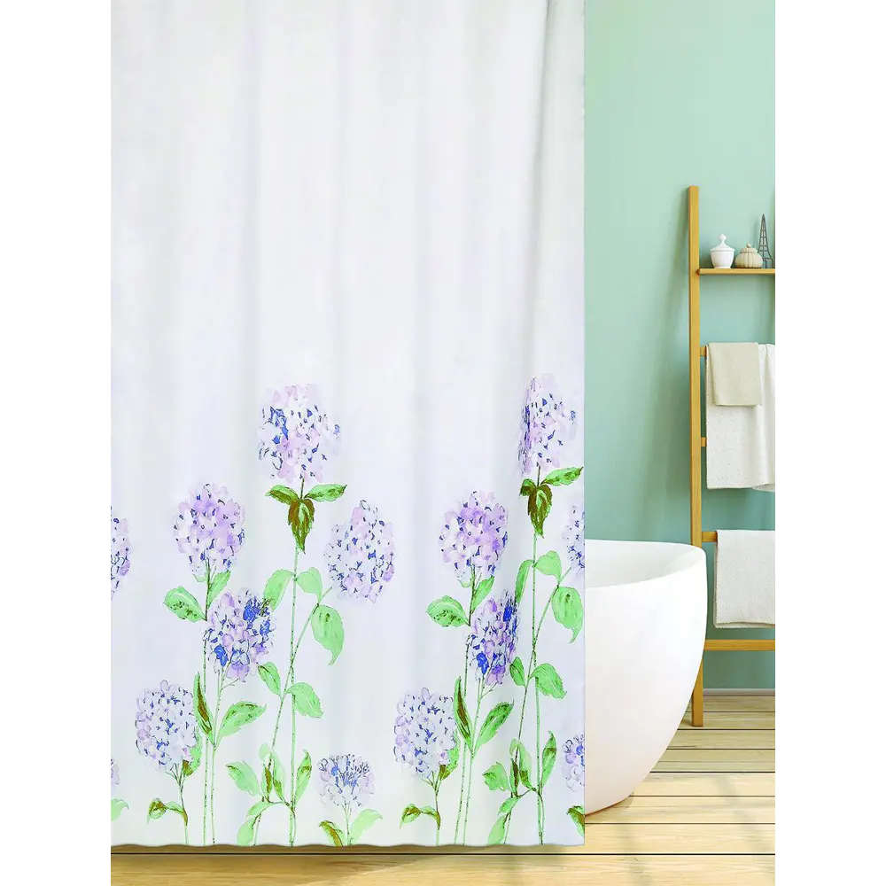 Фото Шторка для ванной комнаты Bath Plus Hydrangea CH15009, 200x180 см Фото Шторка для ванной комнаты Bath Plus Hydrangea CH15009, 200x180 см