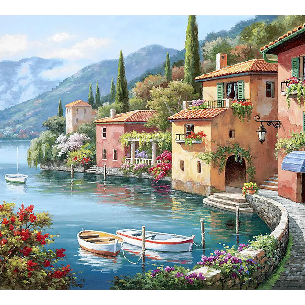 Фото Фотообои Divino Decor Деревня Ди Ларго B-047 300x270 см Фото Фотообои Divino Decor Деревня Ди Ларго B-047 300x270 см