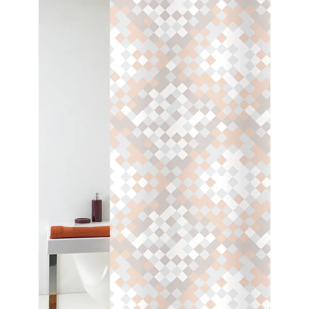 Фото Шторка для ванной комнаты Bacchetta Fragmmento 180x200см Фото Шторка для ванной комнаты Bacchetta Fragmmento 180x200см