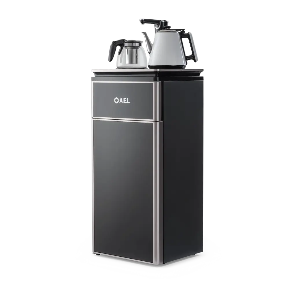 Фото Кулер с чайным столиком Тиабар LK-AEL-51a black/silver Фото Кулер с чайным столиком Тиабар LK-AEL-51a black/silver