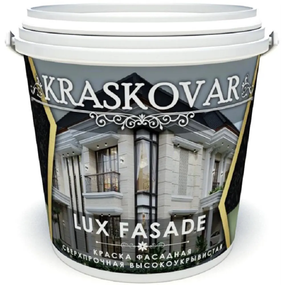 Фото Краска фасадная Kraskovar LUX FASADE KRASKOVAR LUX FASADE 0.9 л цвет белый