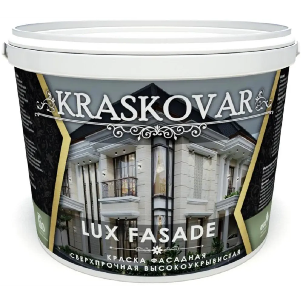 Фото Краска фасадная Kraskovar LUX FASADE KRASKOVAR LUX FASADE 5 л цвет белый Фото Краска фасадная Kraskovar LUX FASADE KRASKOVAR LUX FASADE 5 л цвет белый