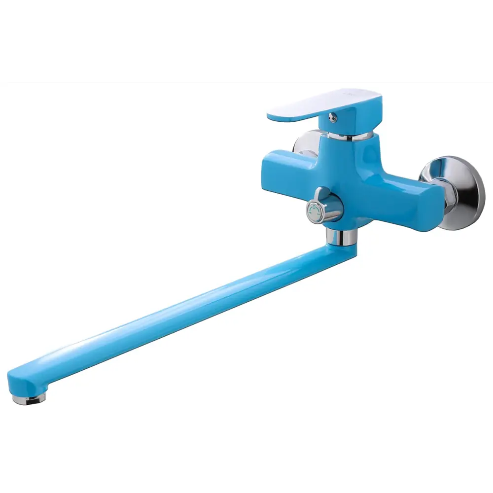 Фото 2 Смеситель для ванны Ekko E22304 однорычажный с душевой лейкой цвет синий Фото 2 Смеситель для ванны Ekko E22304 однорычажный с душевой лейкой цвет синий