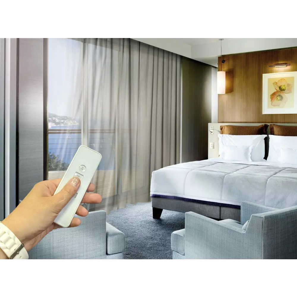 Фото 3 Электрокарниз раздвижной Novo N18 WiFi+Яндекс.Алиса 250 сантиметров открытие - к приводу с пультом 5 канальный, 1 ряд Фото 3 Электрокарниз раздвижной Novo N18 WiFi+Яндекс.Алиса 250 сантиметров открытие - к приводу с пультом 5 канальный, 1 ряд