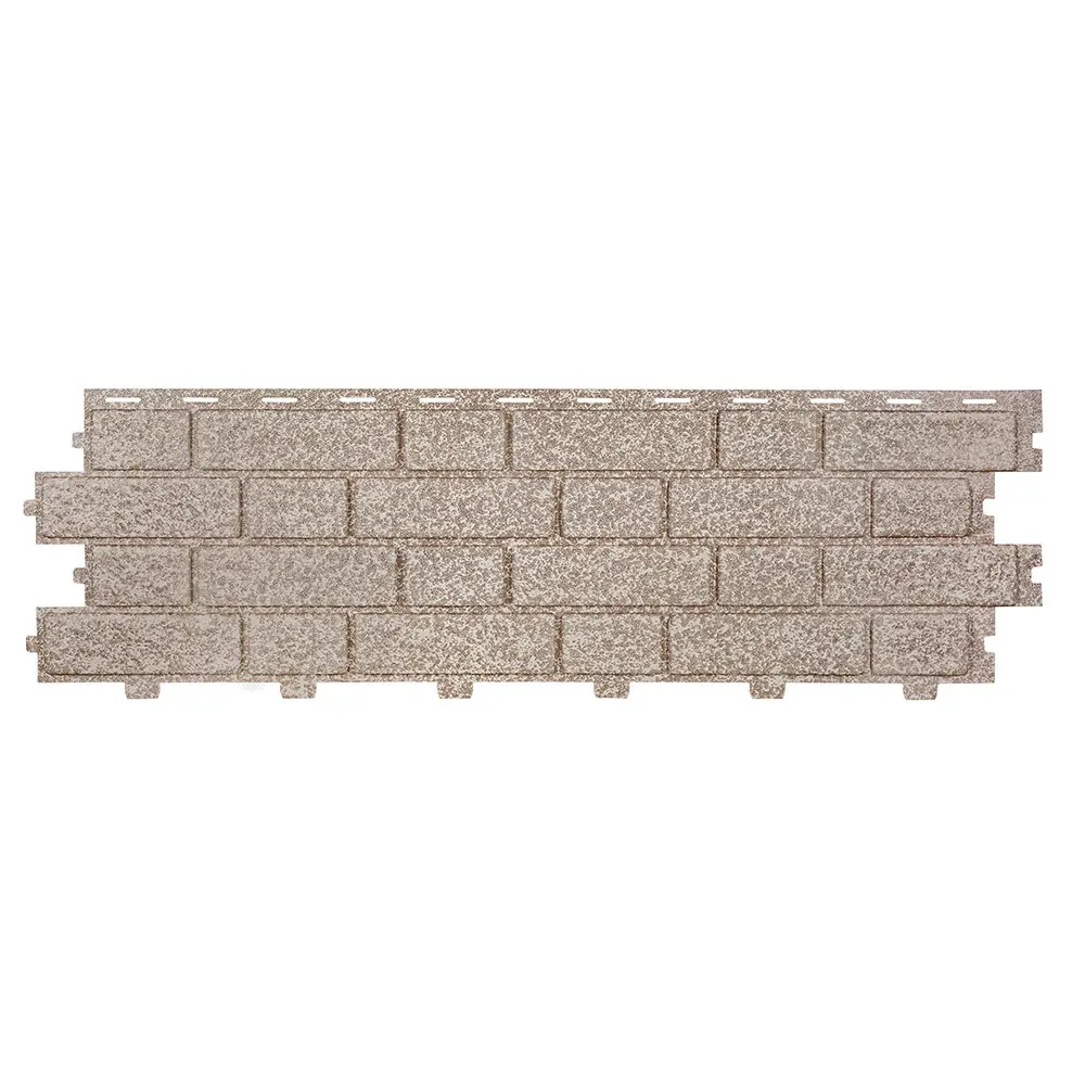 Фото Сайдинг Tecos Brickwork сильвер акрил 0.33м² Фото Сайдинг Tecos Brickwork сильвер акрил 0.33м²