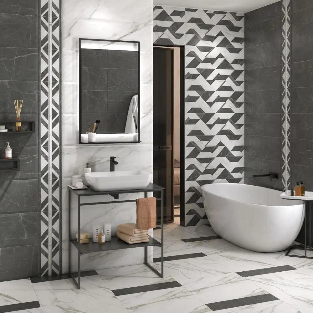 Фото 2 Керамическая плитка Kerama Marazzi Буонарроти Белый грань обрезной 30x89.5см, цена за упаковку Фото 2 Керамическая плитка Kerama Marazzi Буонарроти Белый грань обрезной 30x89.5см, цена за упаковку