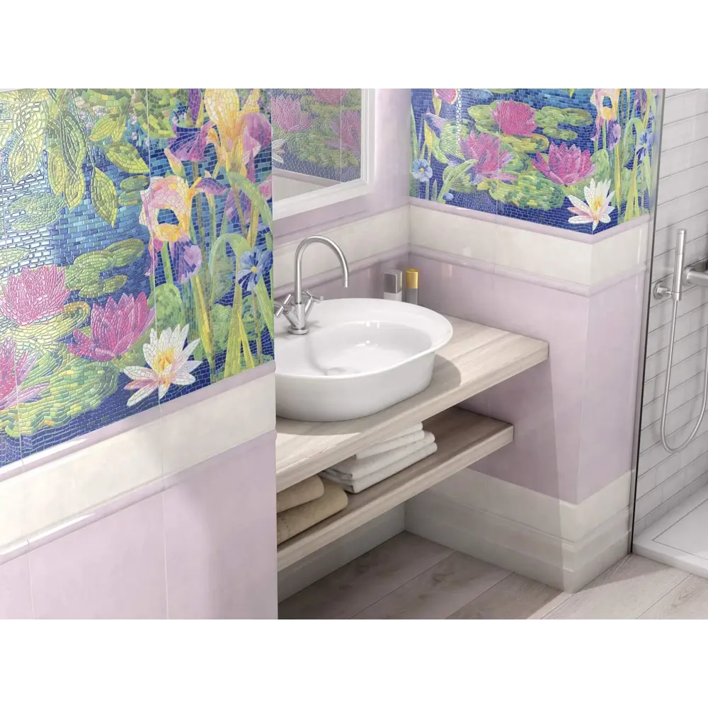 Фото 2 Бордюр Kerama Marazzi Сад Моне MP000015996 12x30см глянцевый белый Фото 2 Бордюр Kerama Marazzi Сад Моне MP000015996 12x30см глянцевый белый