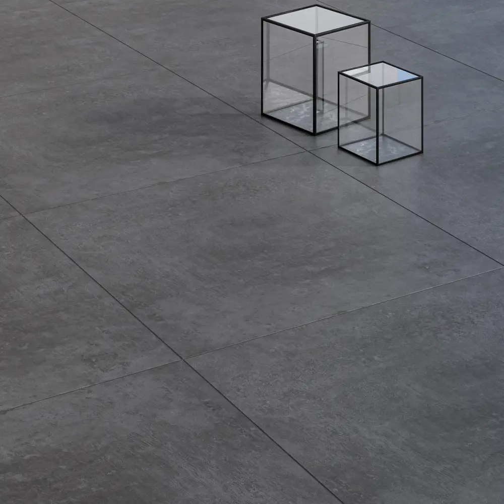 Фото Керамический гранит Kerama Marazzi Про Фьюче антрацит обрезной 60x60см, цена за упаковку Фото Керамический гранит Kerama Marazzi Про Фьюче антрацит обрезной 60x60см, цена за упаковку