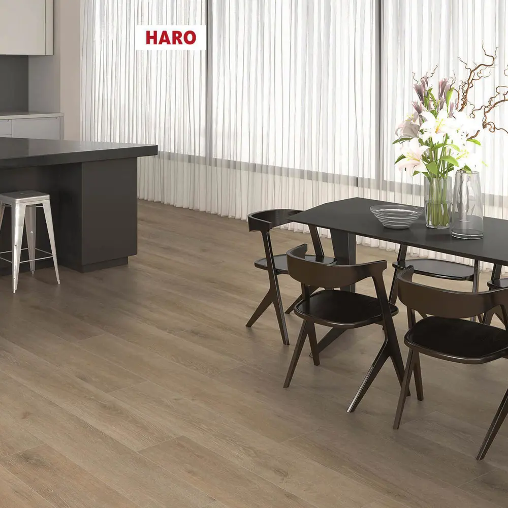 Фото Ламинат Haro Дуб Венето Кремовый 33 класс толщина 8 мм с фаской 1.98 м² Фото Ламинат Haro Дуб Венето Кремовый 33 класс толщина 8 мм с фаской 1.98 м²