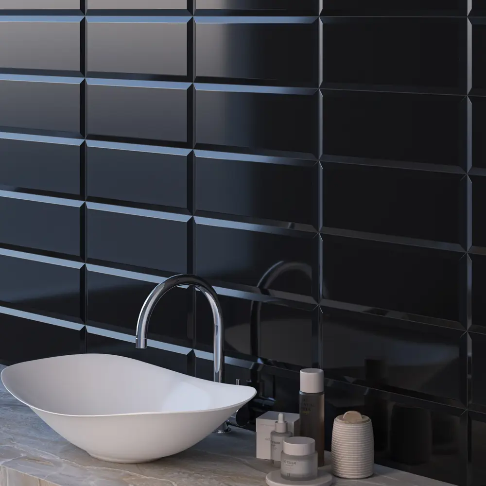 Фото 2 Керамическая плитка Kerama Marazzi Вилланелла 15076 40x15см цвет черный, цена за упаковку Фото 2 Керамическая плитка Kerama Marazzi Вилланелла 15076 40x15см цвет черный, цена за упаковку