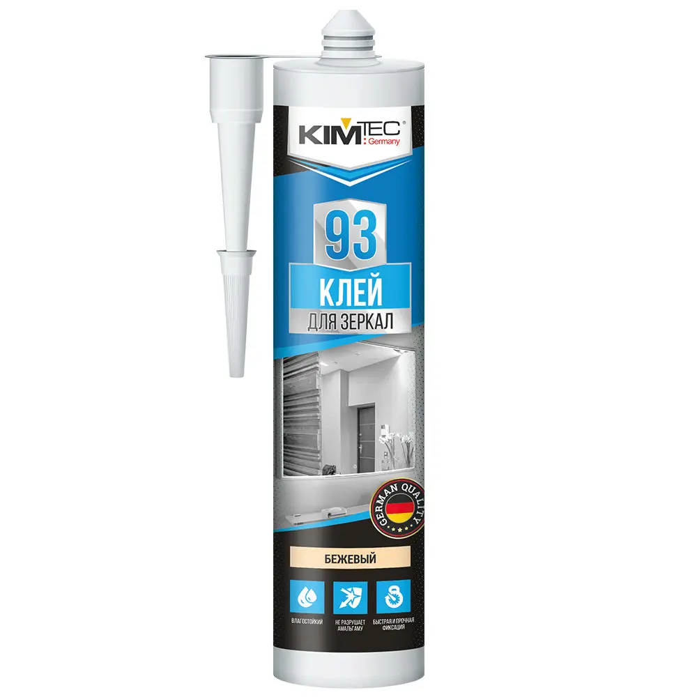 Фото Клей монтажный KIM TEC 93 030193 для зеркал 280 мл Фото Клей монтажный KIM TEC 93 030193 для зеркал 280 мл