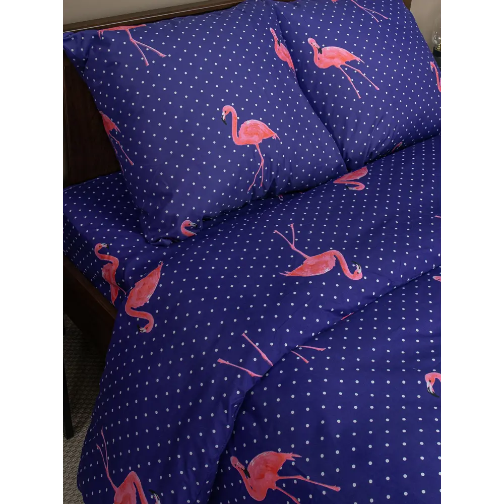 Фото 4 Постельное бельё Amore Mio Мако-сатин QR Flamingo DKBL Микрофибра 1.5 сп Фото 4 Постельное бельё Amore Mio Мако-сатин QR Flamingo DKBL Микрофибра 1.5 сп