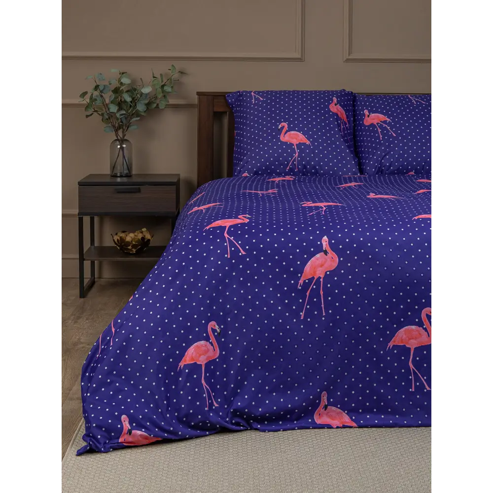 Фото 12 Постельное бельё Amore Mio Мако-сатин QR Flamingo DKBL Микрофибра 1.5 сп Фото 12 Постельное бельё Amore Mio Мако-сатин QR Flamingo DKBL Микрофибра 1.5 сп