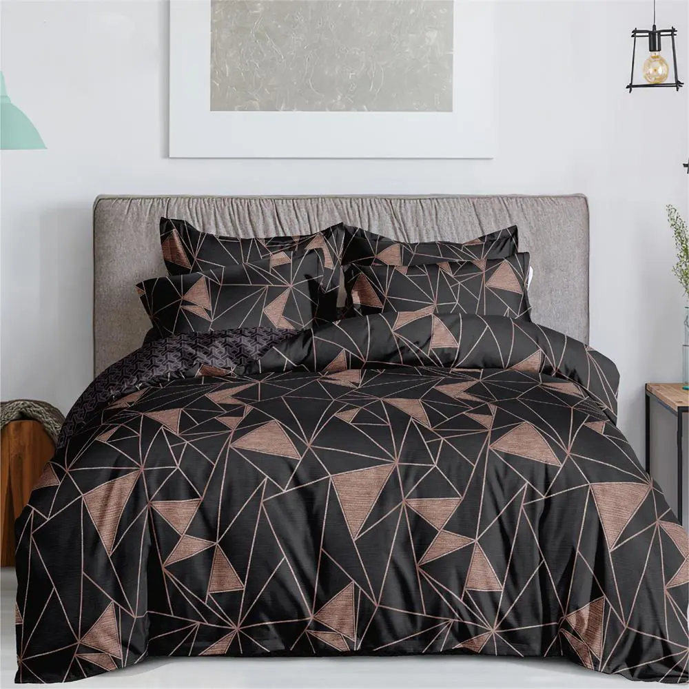 Фото Постельное белье на резинке Home Mercury Калейдоскоп Евро Поплин 2 наволочки 70x70