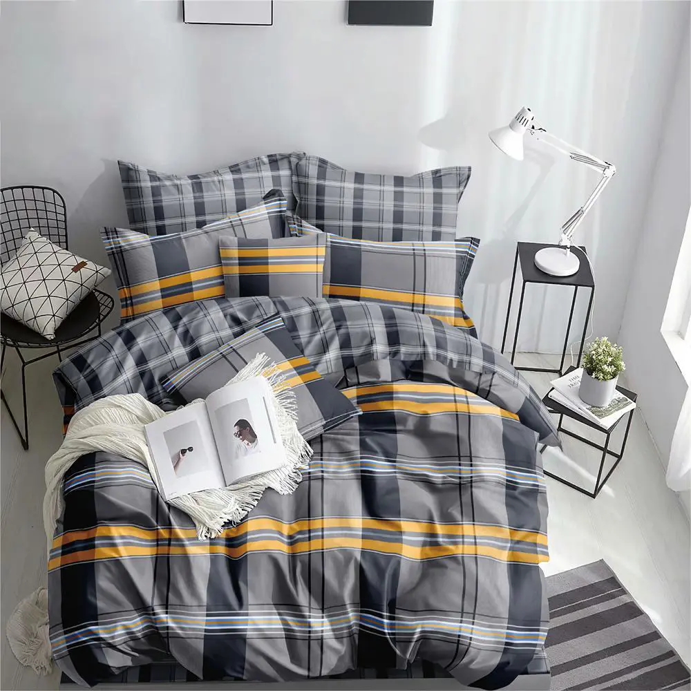 Фото Постельное белье на резинке Home Mercury Кобальт Евро Поплин 4 наволочки