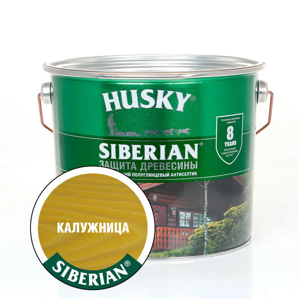Фото Антисептик HUSKY Siberian 25324 глянцевый желтый 2.8 л Фото Антисептик HUSKY Siberian 25324 глянцевый желтый 2.8 л
