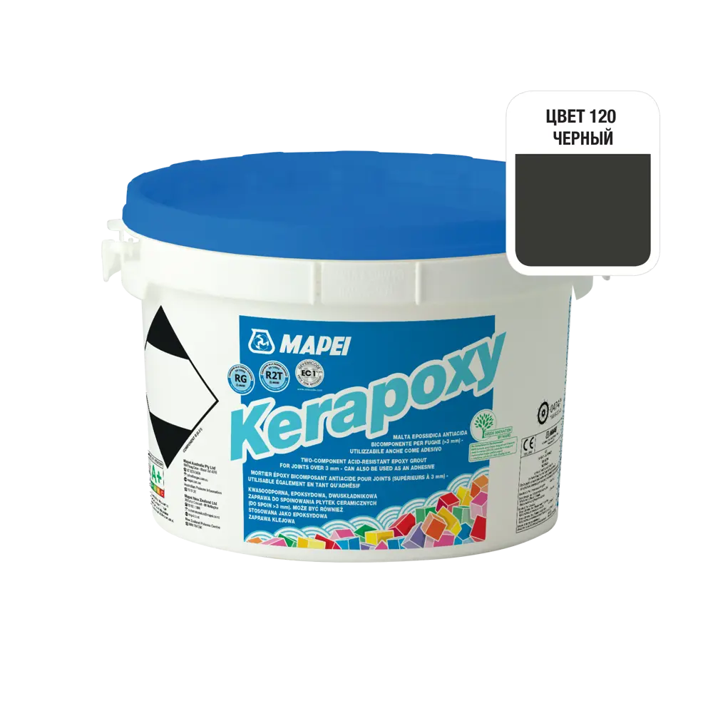Фото 2 Эпоксидная затирка Mapei Kerapoxy 120 Черный, 2 кг