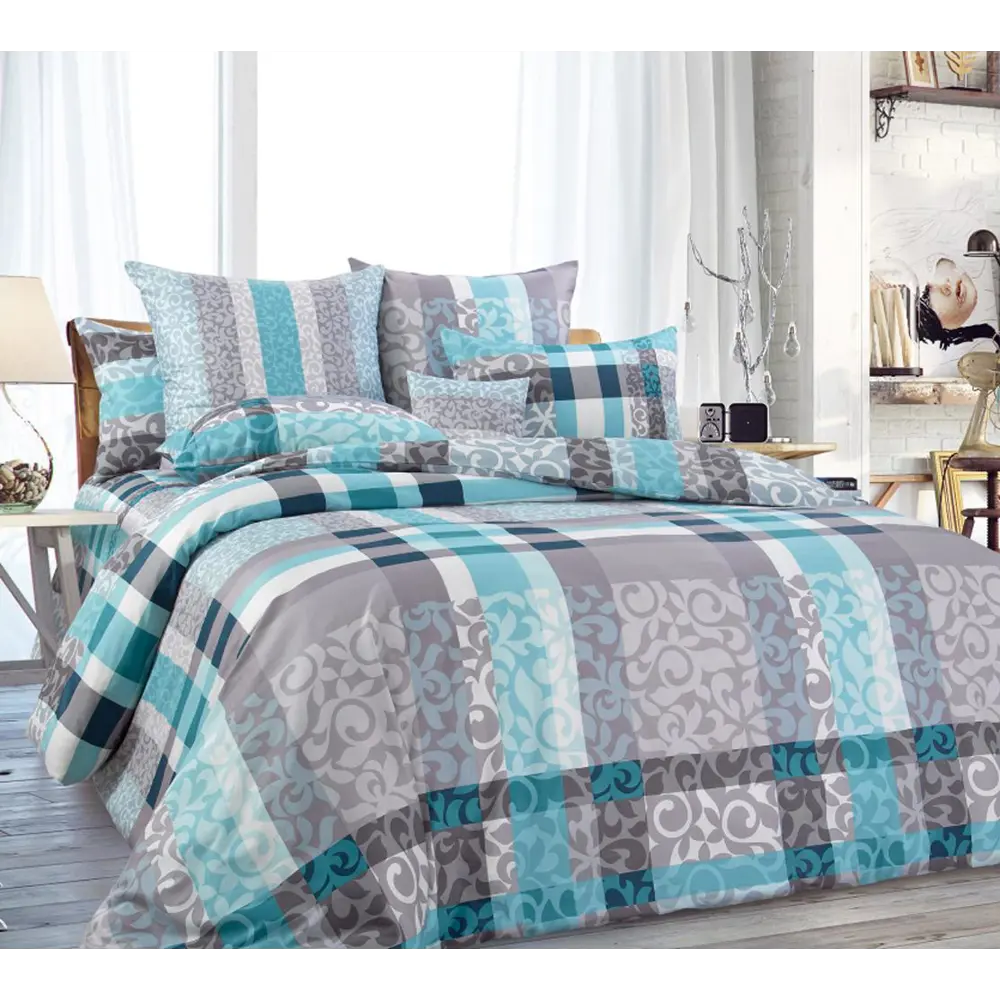 Фото Комплект постельного белья Home Mercury Ментол 19229, двуспальный, сатин, разноцветный Фото Комплект постельного белья Home Mercury Ментол 19229, двуспальный, сатин, разноцветный