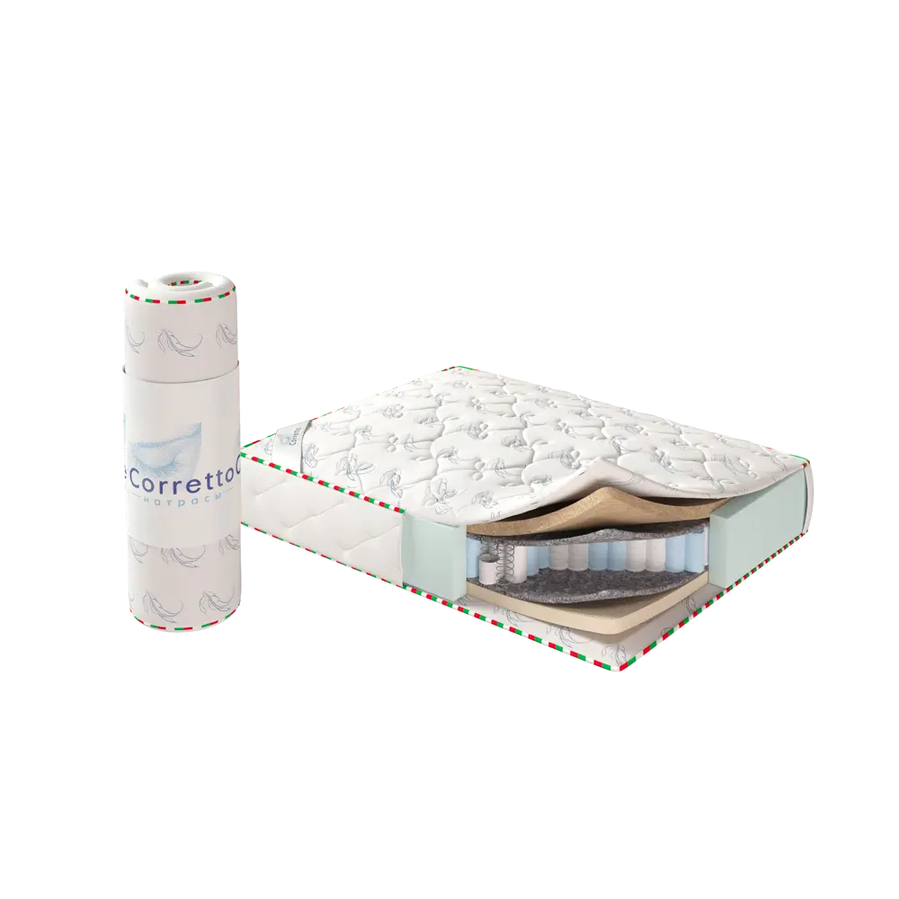 Фото Матрас на кровать Corretto Capri Roll 60x160 см, ортопена, кокосовая койра, блок пружин TFK, детский Фото Матрас на кровать Corretto Capri Roll 60x160 см, ортопена, кокосовая койра, блок пружин TFK, детский