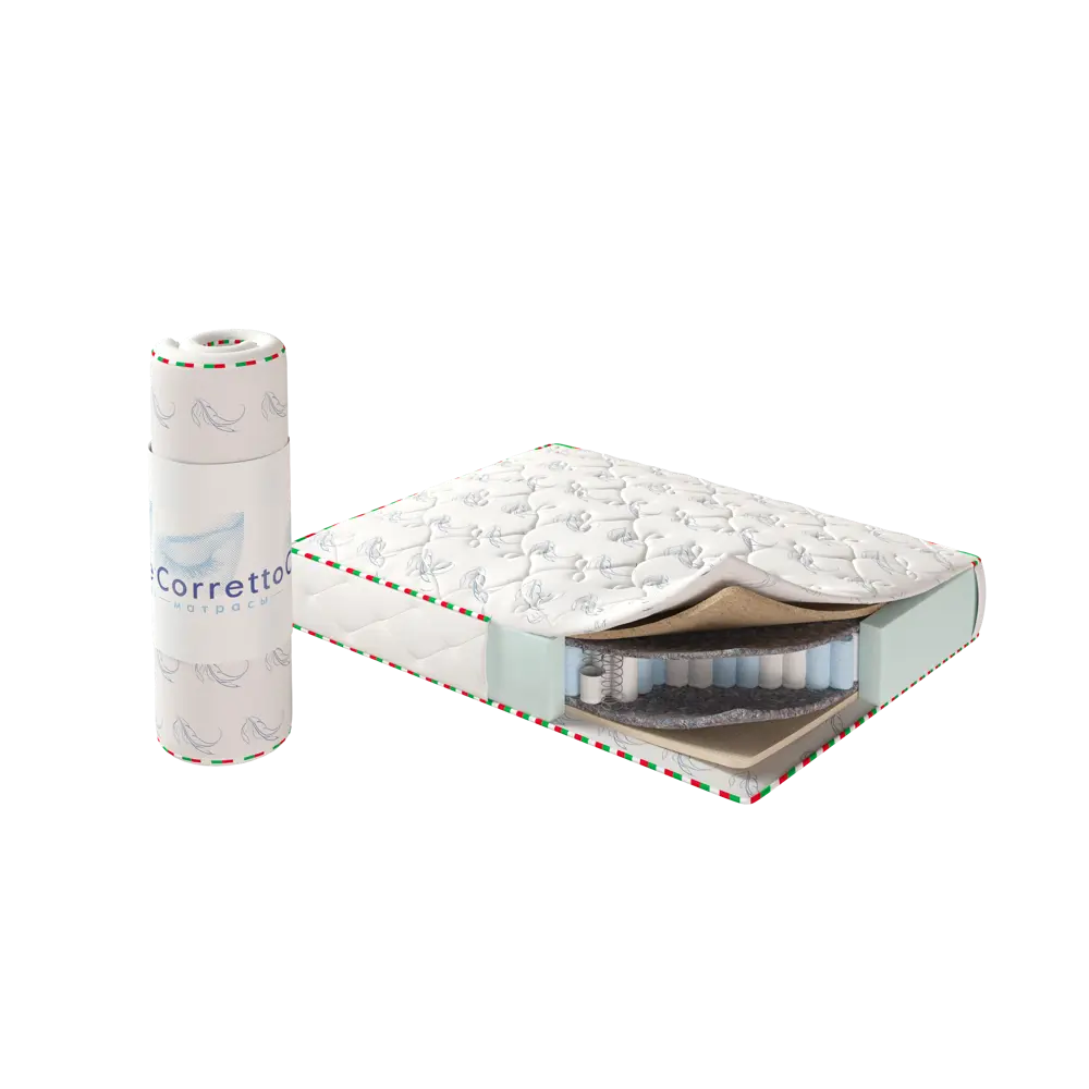 Фото Матрас на кровать Corretto Bella Roll 60x120 см, ортопена, кокосовая койра, блок пружин TFK, детский Фото Матрас на кровать Corretto Bella Roll 60x120 см, ортопена, кокосовая койра, блок пружин TFK, детский