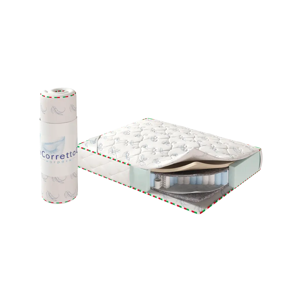 Фото Матрас на кровать Corretto Parma Roll 110x200 см, блок пружин TFK, ортопедическая пена, полутораспальный