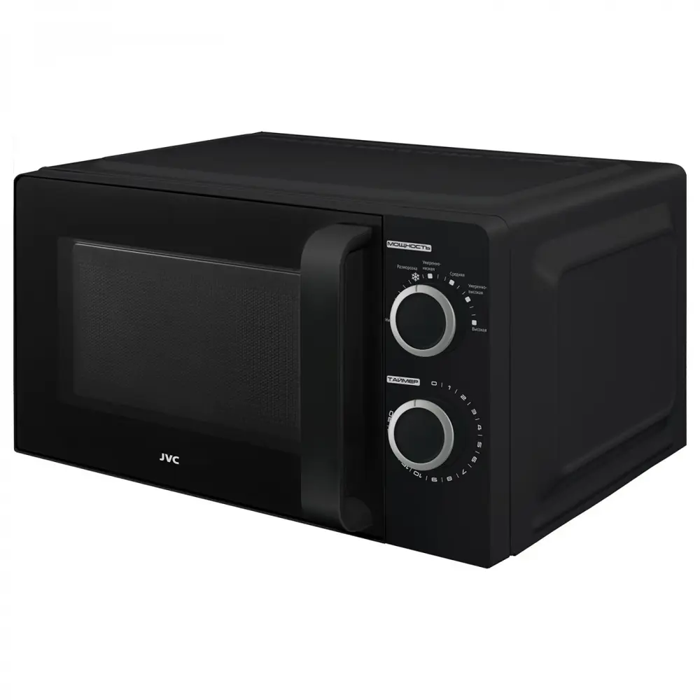 Фото Микроволновая печь JVC JK-MW130M 44.60х33.20х24.30 см 20 л управление механическое цвет черный Фото Микроволновая печь JVC JK-MW130M 44.60х33.20х24.30 см 20 л управление механическое цвет черный