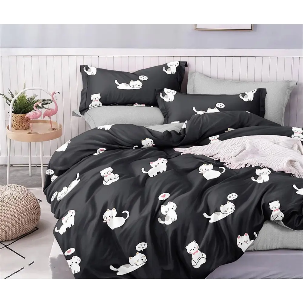 Фото Комплект постельного белья Home Mercury Котята 19871, семейный, поплин, разноцветный Фото Комплект постельного белья Home Mercury Котята 19871, семейный, поплин, разноцветный