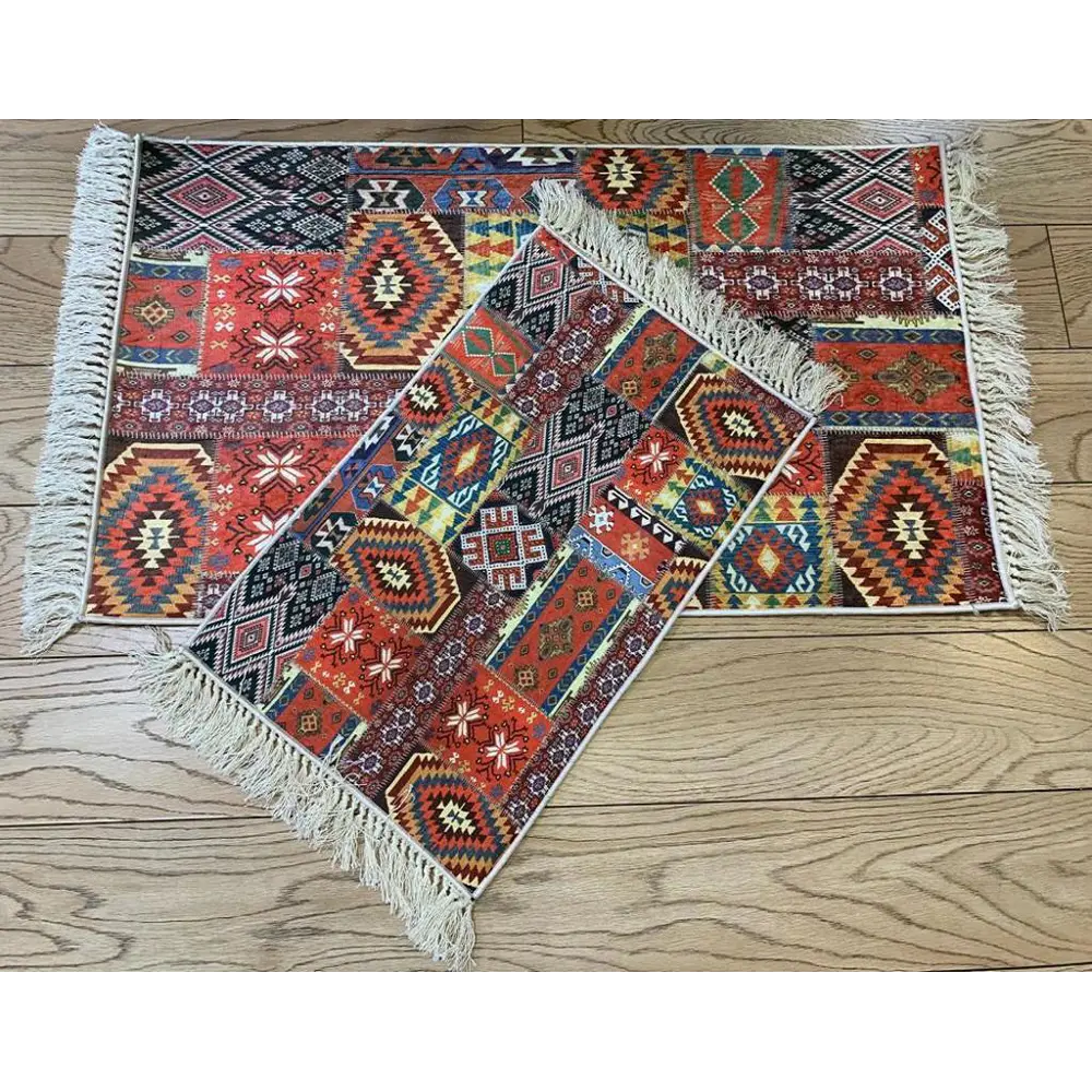 Фото Коврик для ванной комнаты Zalel deco 9 100x60см цвет красный Фото Коврик для ванной комнаты Zalel deco 9 100x60см цвет красный