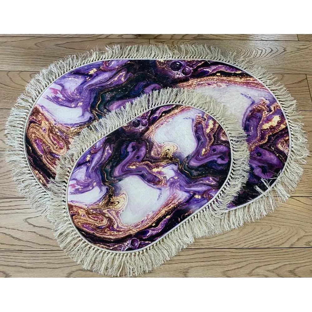 Фото Коврик для ванной комнаты Zalel deco 5 100x60см цвет фиолетовый Фото Коврик для ванной комнаты Zalel deco 5 100x60см цвет фиолетовый