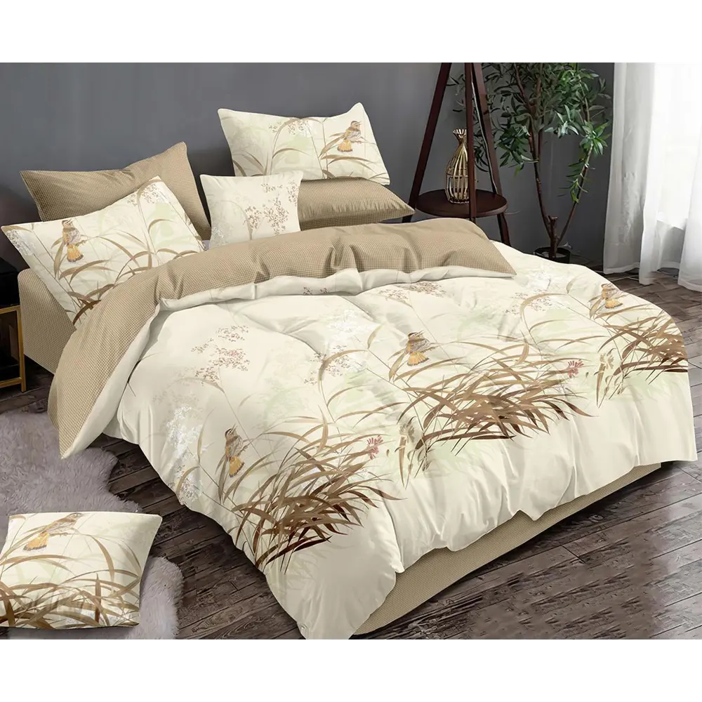 Фото Комплект постельного белья Home Mercury Соловей 20604, двуспальный, поплин, разноцветный Фото Комплект постельного белья Home Mercury Соловей 20604, двуспальный, поплин, разноцветный